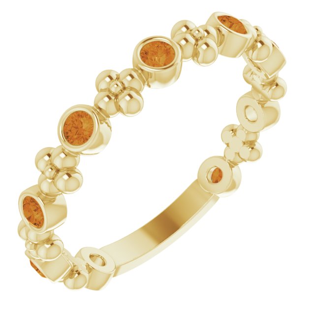 Stackable Ring -  Natural Citrine