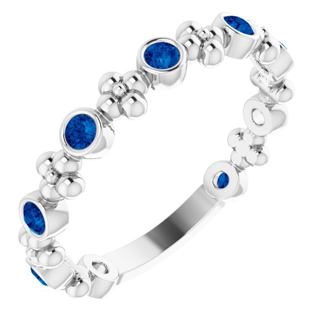 Stackable Ring - Natural Blue Sapphire