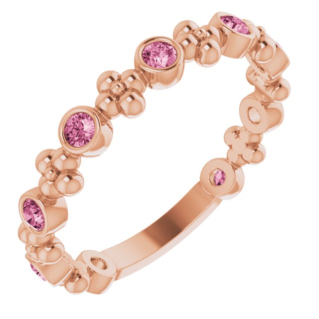 Stackable Ring - Natural Pink Tourmaline