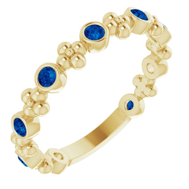 Stackable Ring - Natural Blue Sapphire
