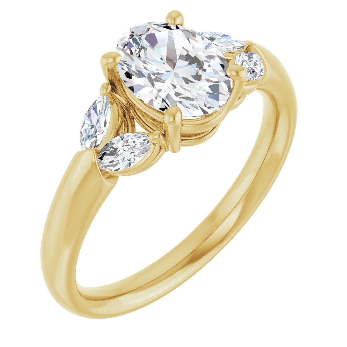 Accented Engagement Ring