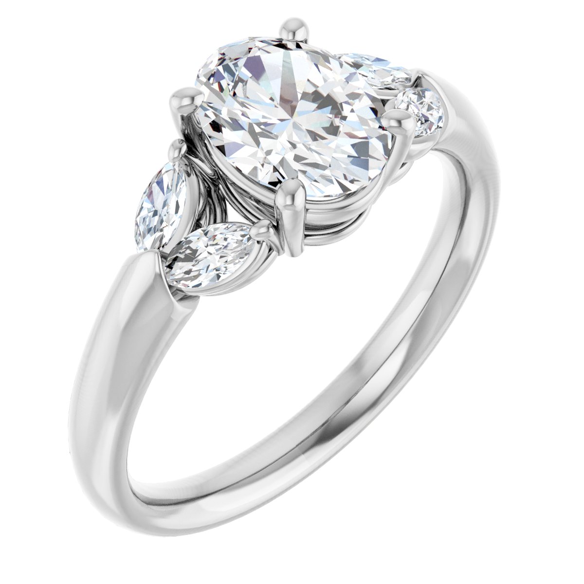 Accented Engagement Ring