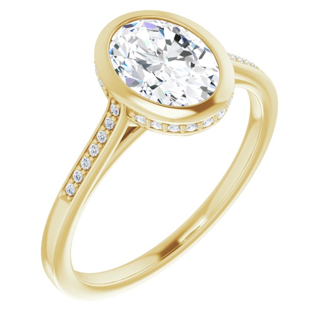 Bezel-Set Accented Engagement Ring