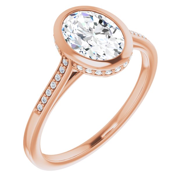 Bezel-Set Accented Engagement Ring