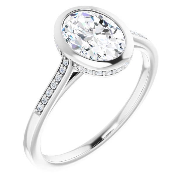 Bezel-Set Accented Engagement Ring