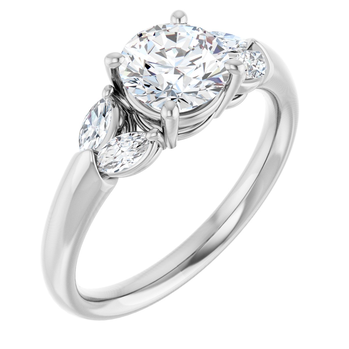 Accented Engagement Ring