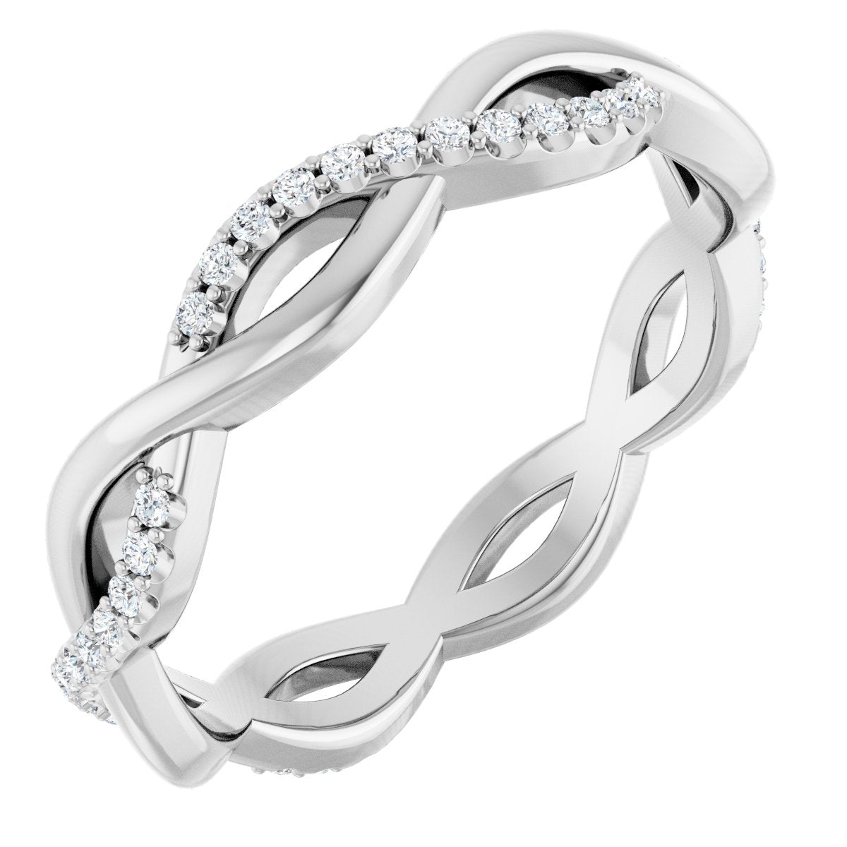 Elegant Twist Infinity Diamond Band