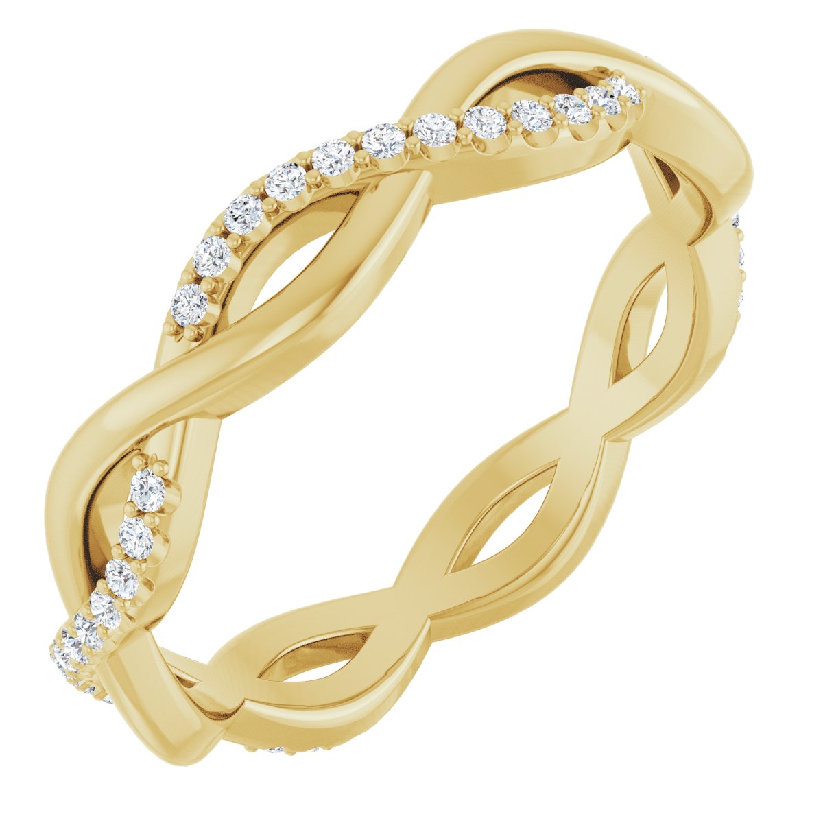 Elegant Twist Infinity Diamond Band