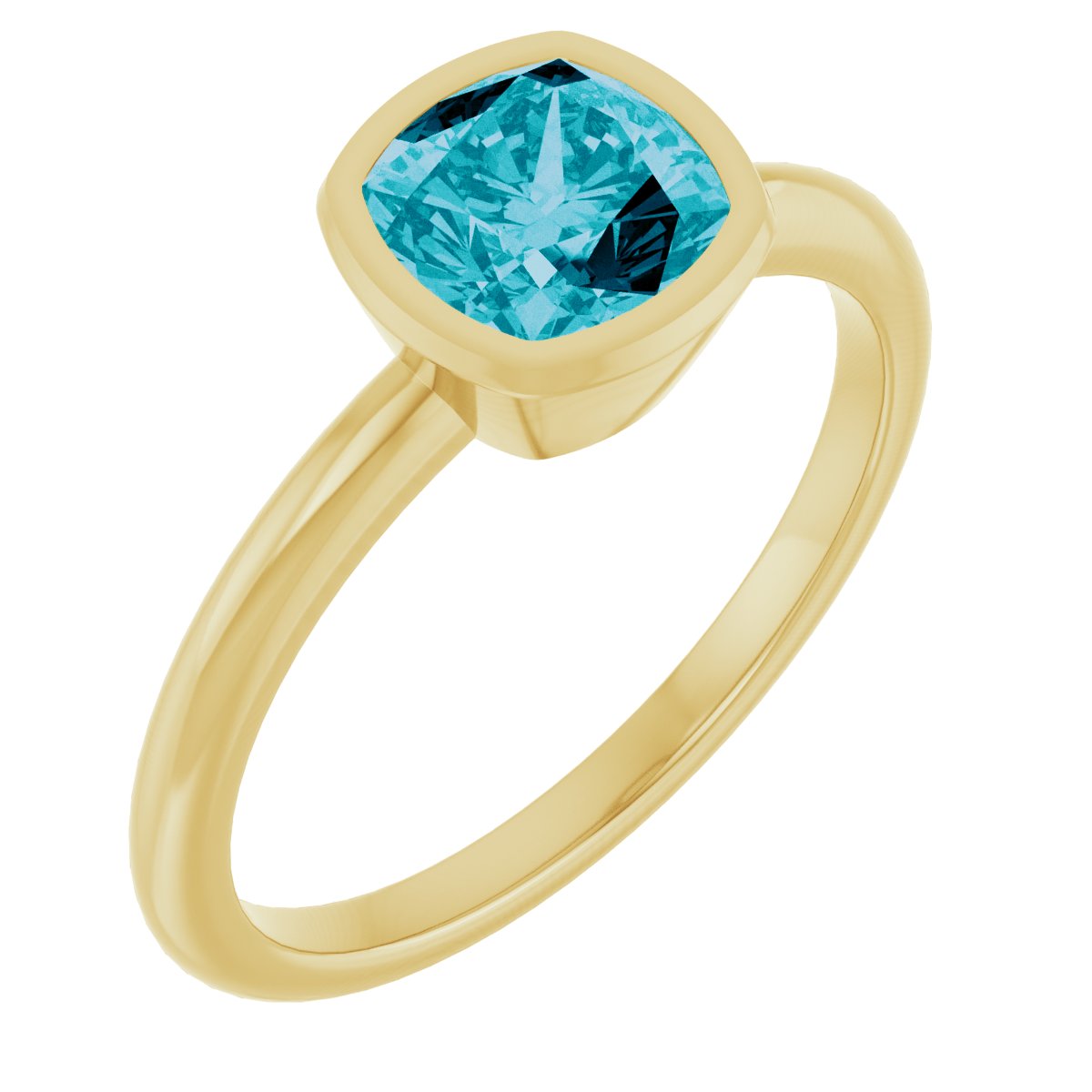 Solitaire Ring - Natural London Blue Topaz