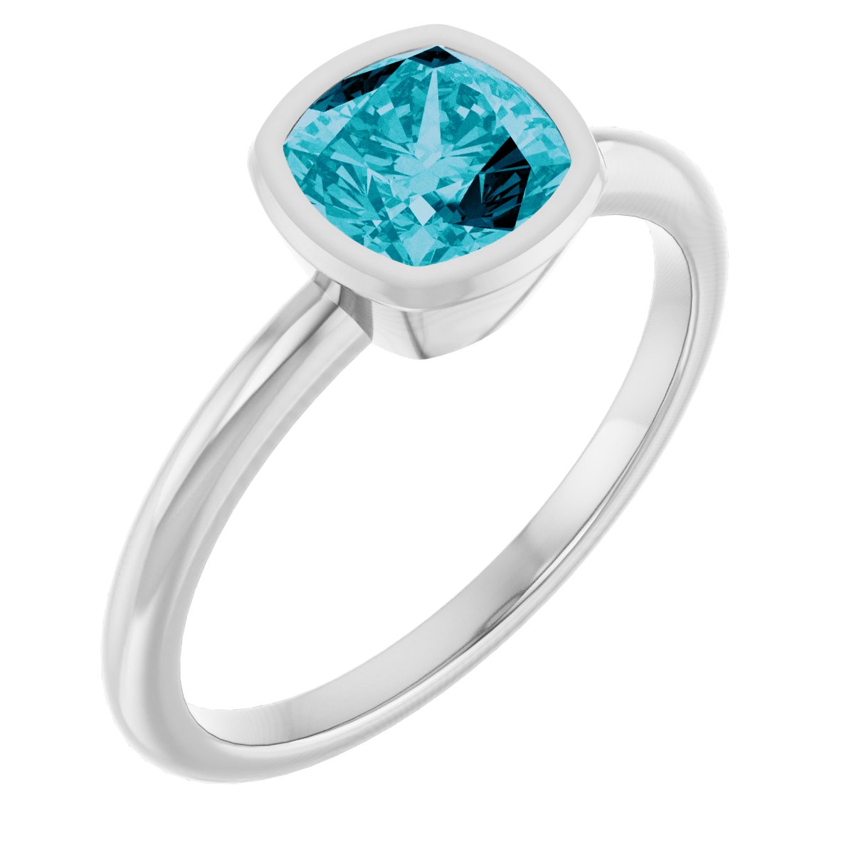 Solitaire Ring - Natural London Blue Topaz