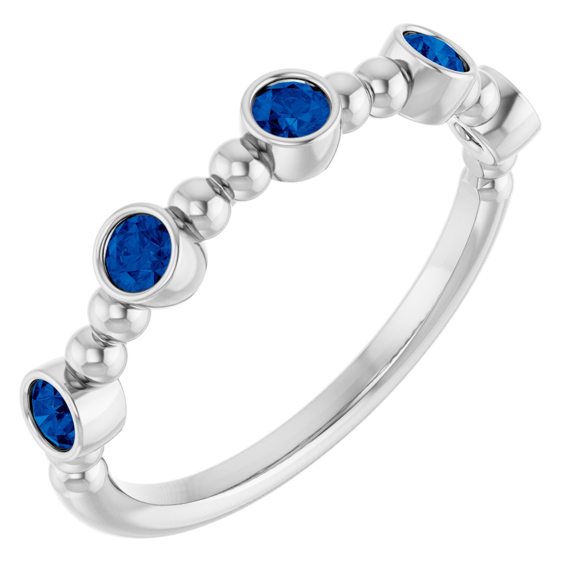 Stackable Ring - Natural Blue Sapphire