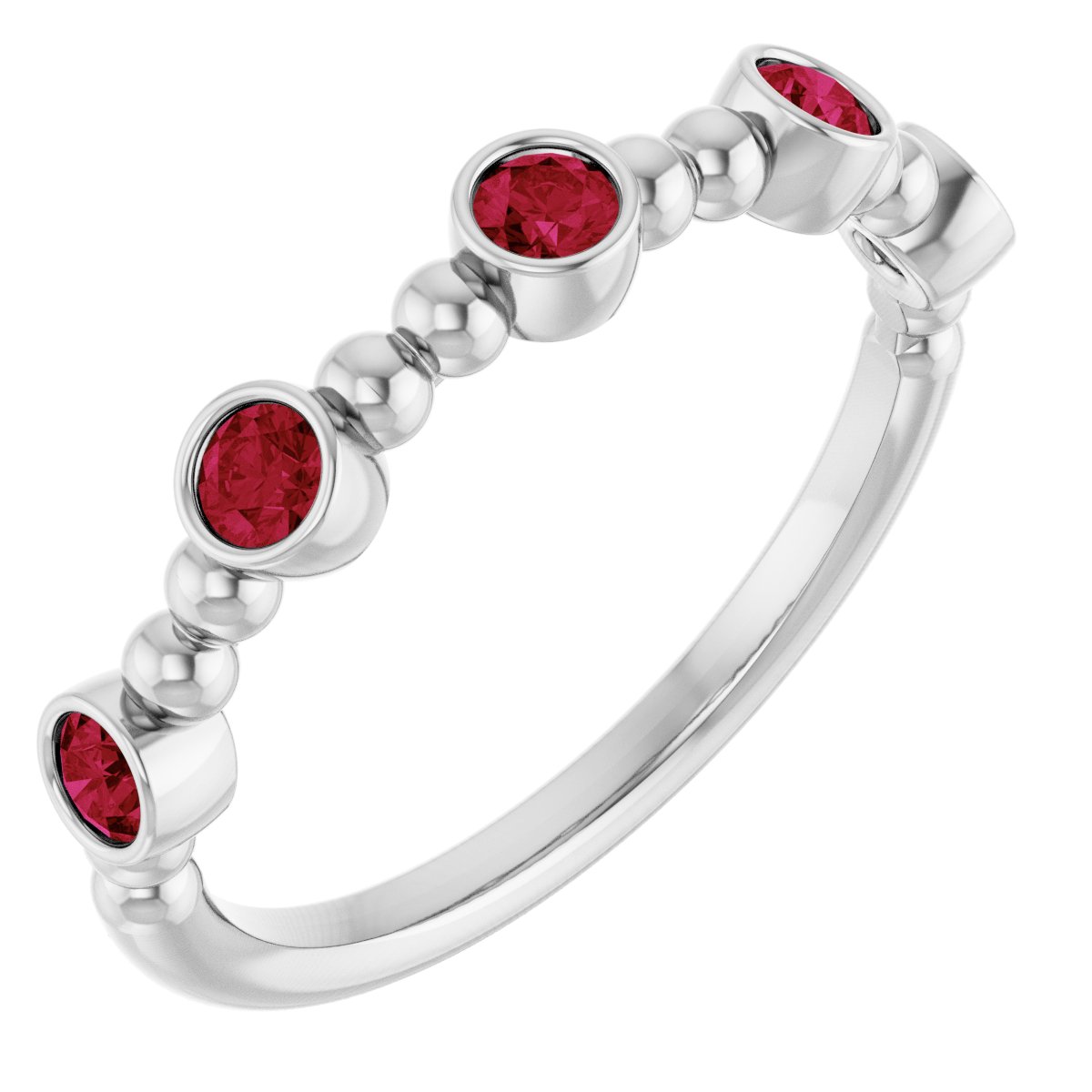 Stackable Ring -  Natural Ruby