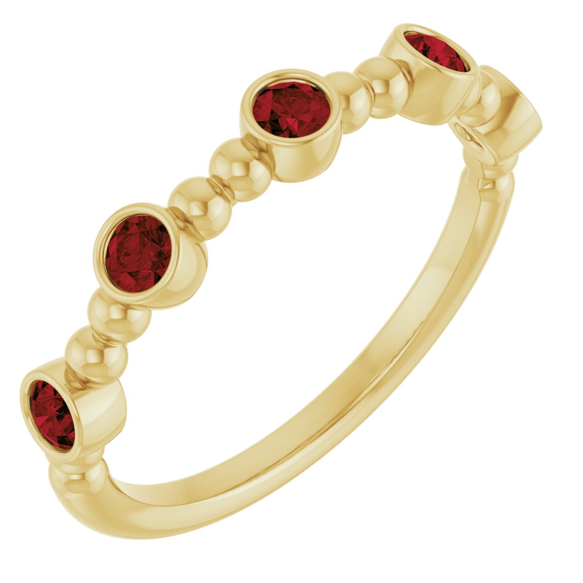 Stackable Ring - Natural Mozambique Garnet