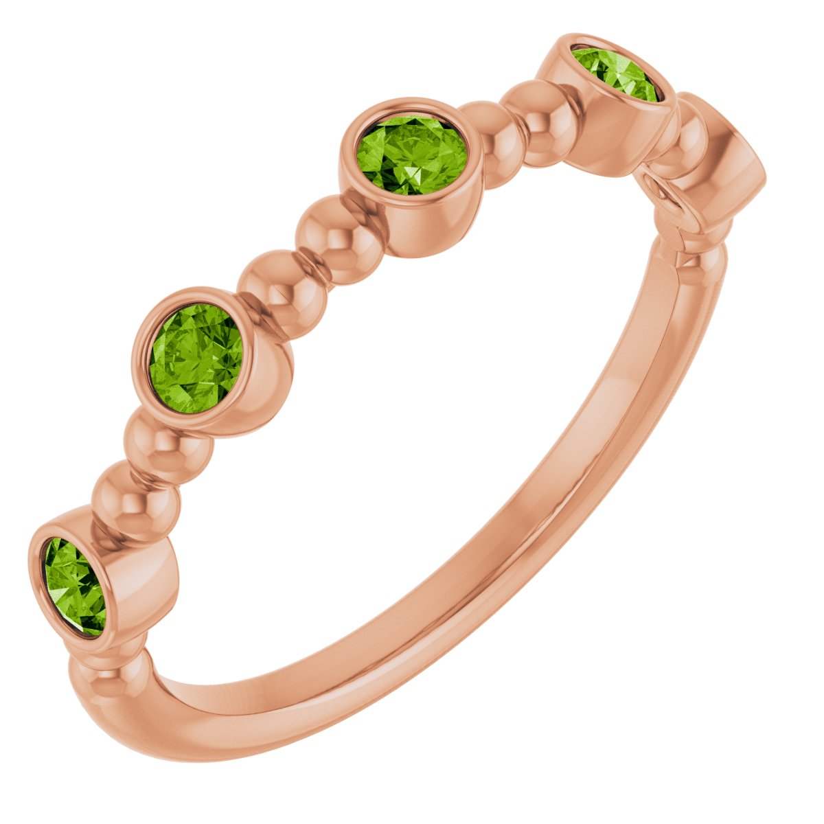 Stackable Ring -  Natural Peridot