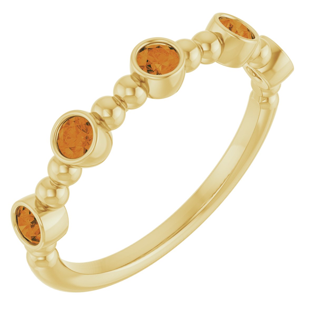 Stackable Ring -  Natural Citrine