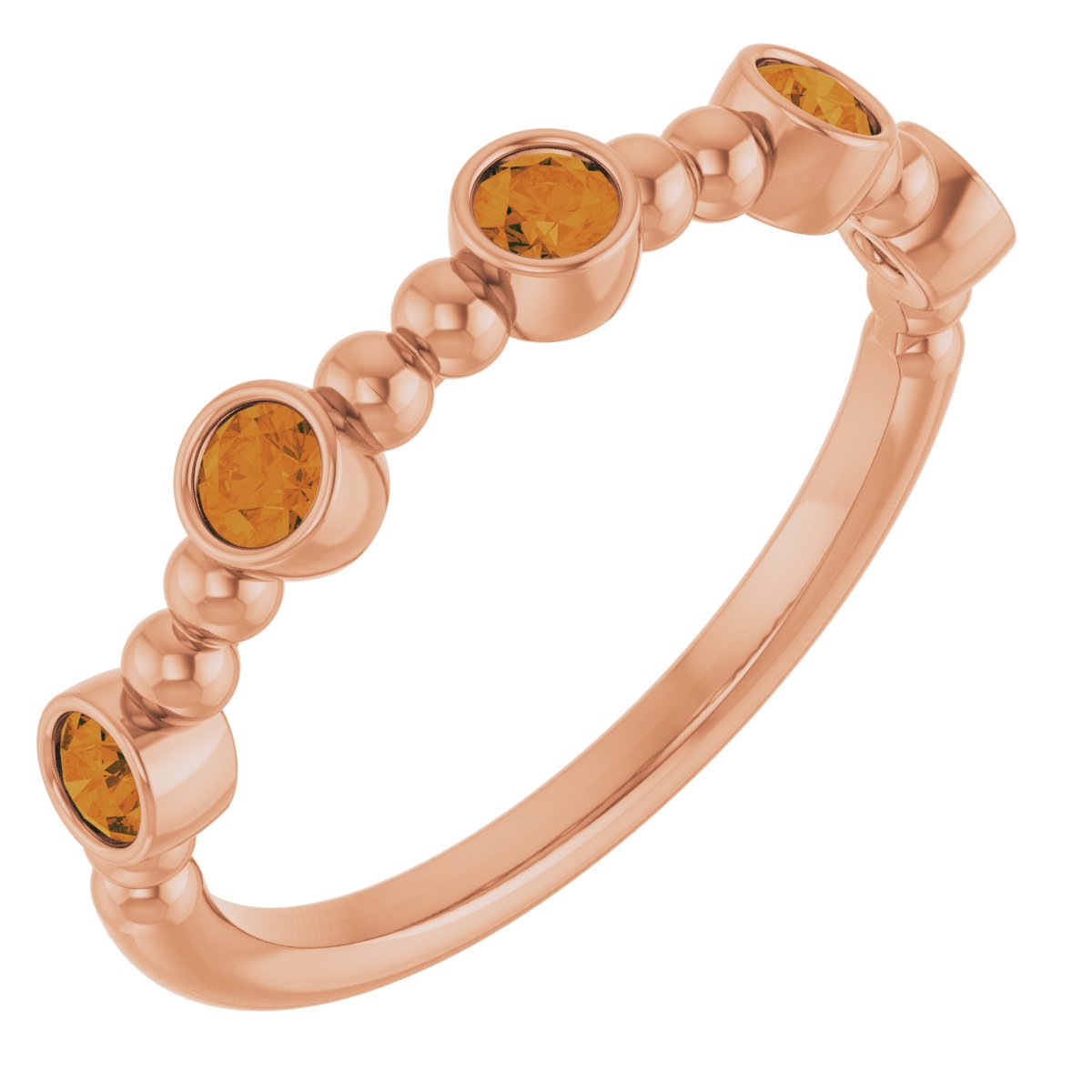 Stackable Ring -  Natural Citrine