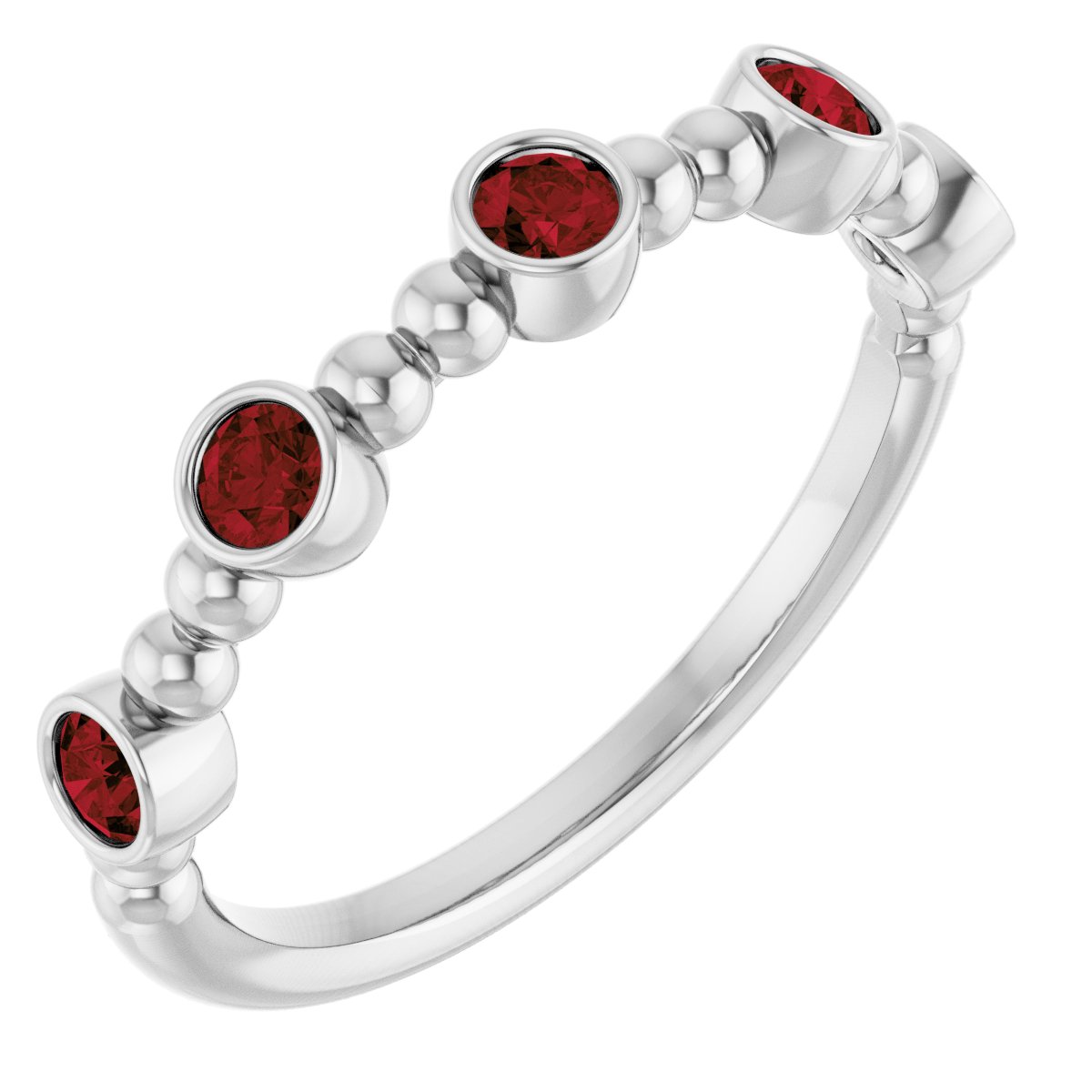 Stackable Ring - Natural Mozambique Garnet