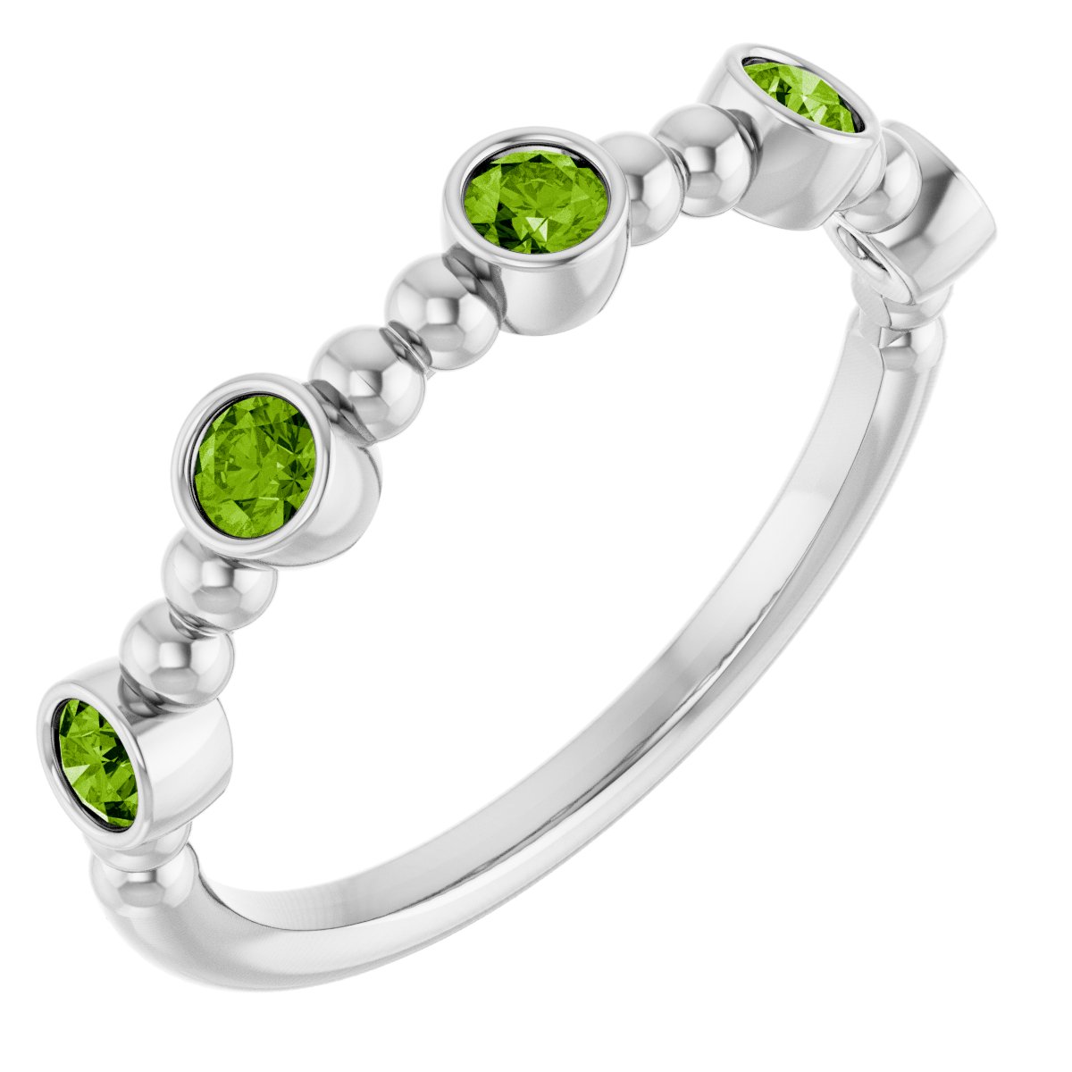 Stackable Ring -  Natural Peridot