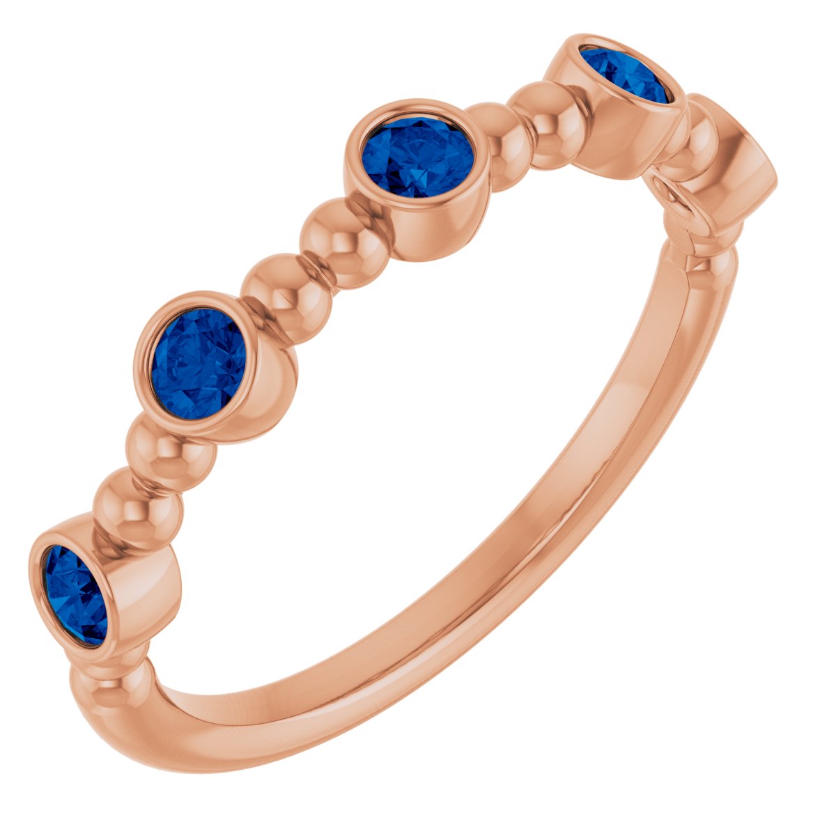 Stackable Ring - Natural Blue Sapphire