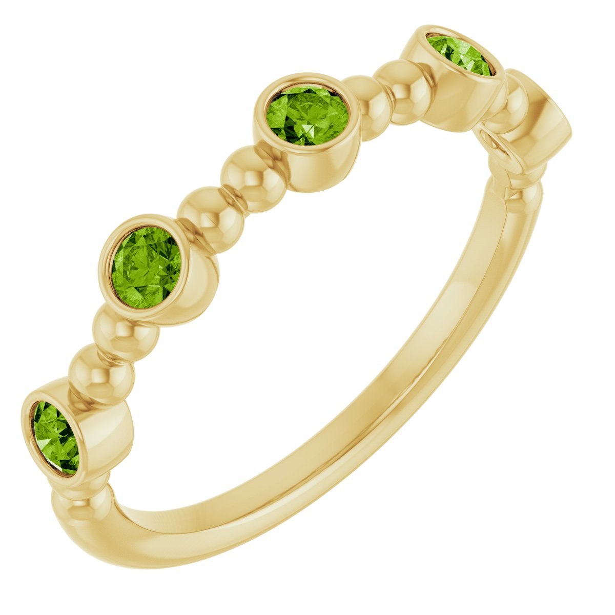 Stackable Ring -  Natural Peridot