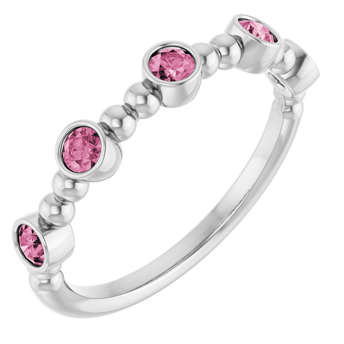 Stackable Ring - Natural Pink Tourmaline
