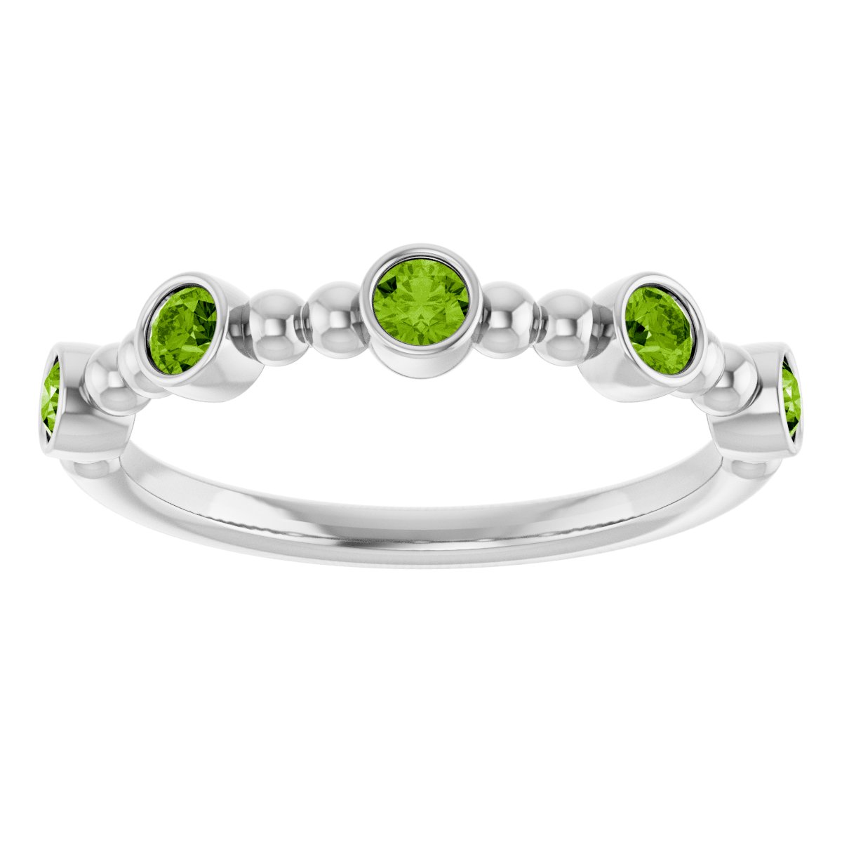 Stackable Ring -  Natural Peridot