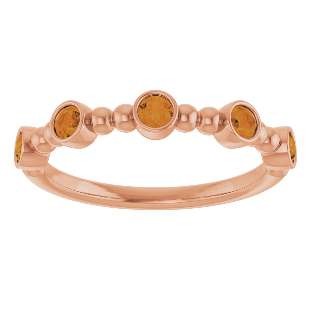 Stackable Ring -  Natural Citrine