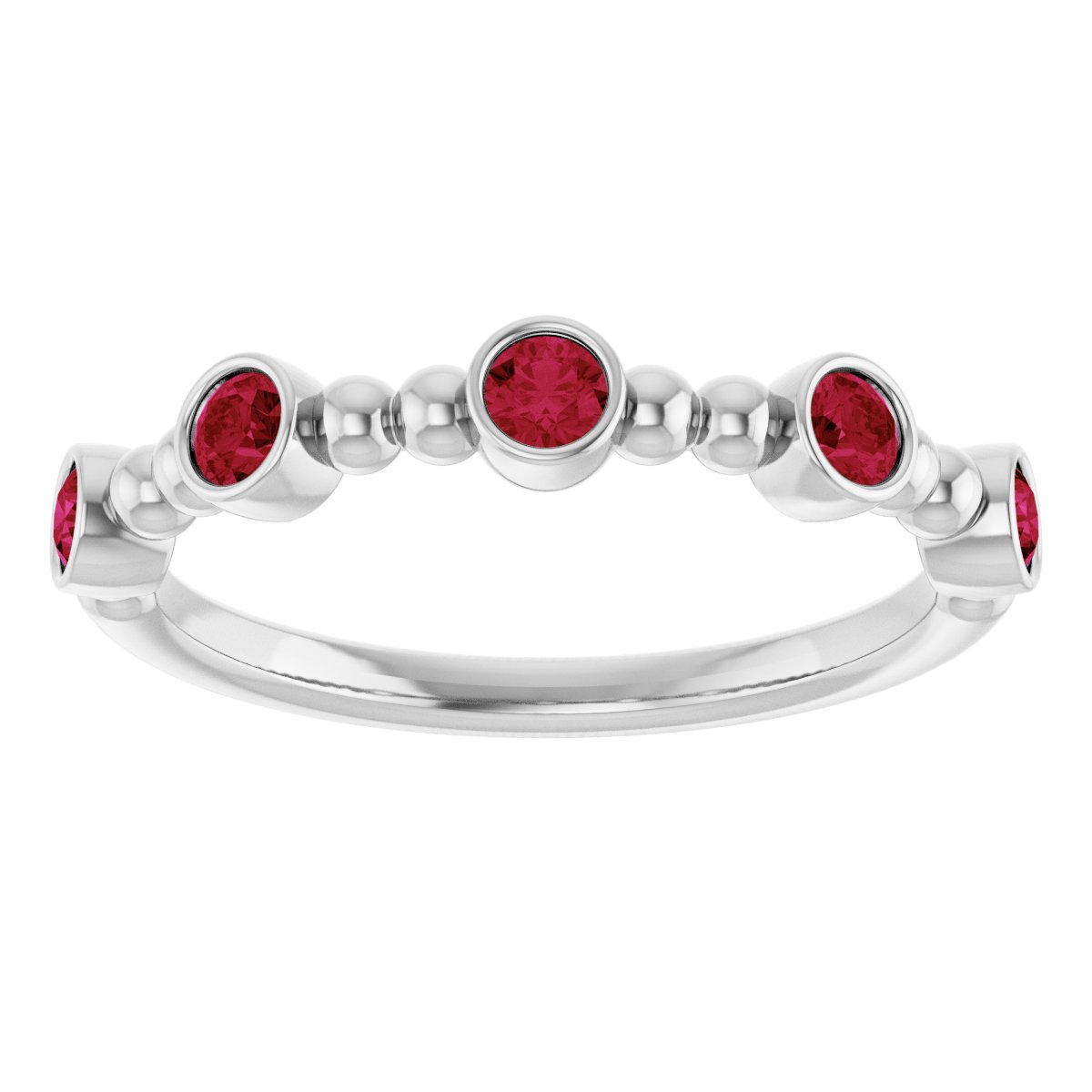 Stackable Ring -  Natural Ruby