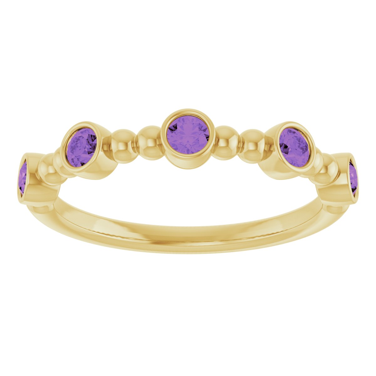 Stackable Ring -  Natural Amethyst