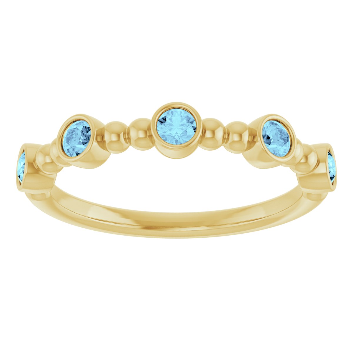 Stackable Ring -  Natural Aquamarine