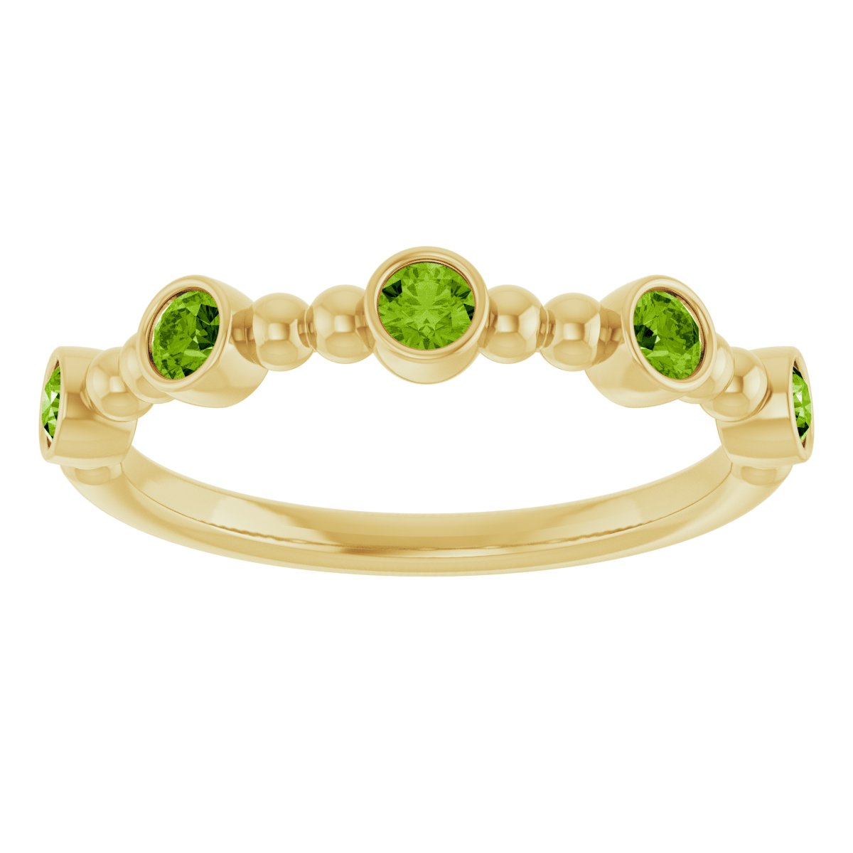 Stackable Ring -  Natural Peridot