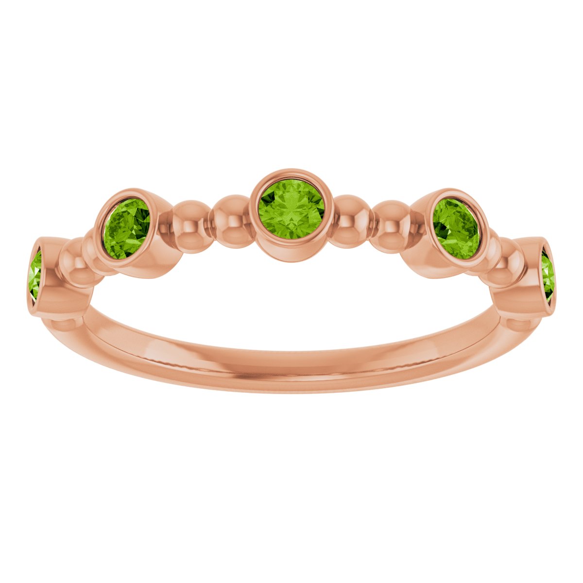 Stackable Ring -  Natural Peridot