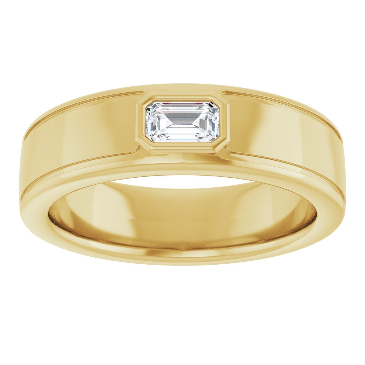 Accented Band - Emerald