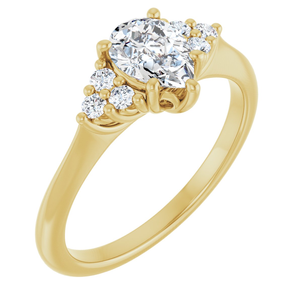 Accented Engagement Ring
