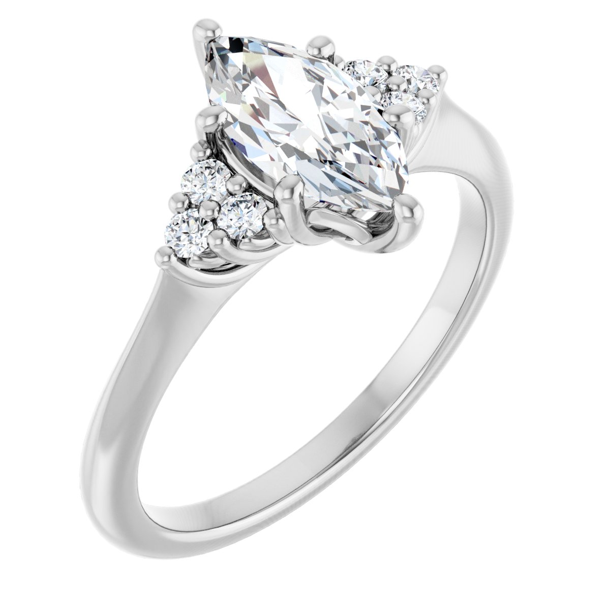 Accented Engagement Ring