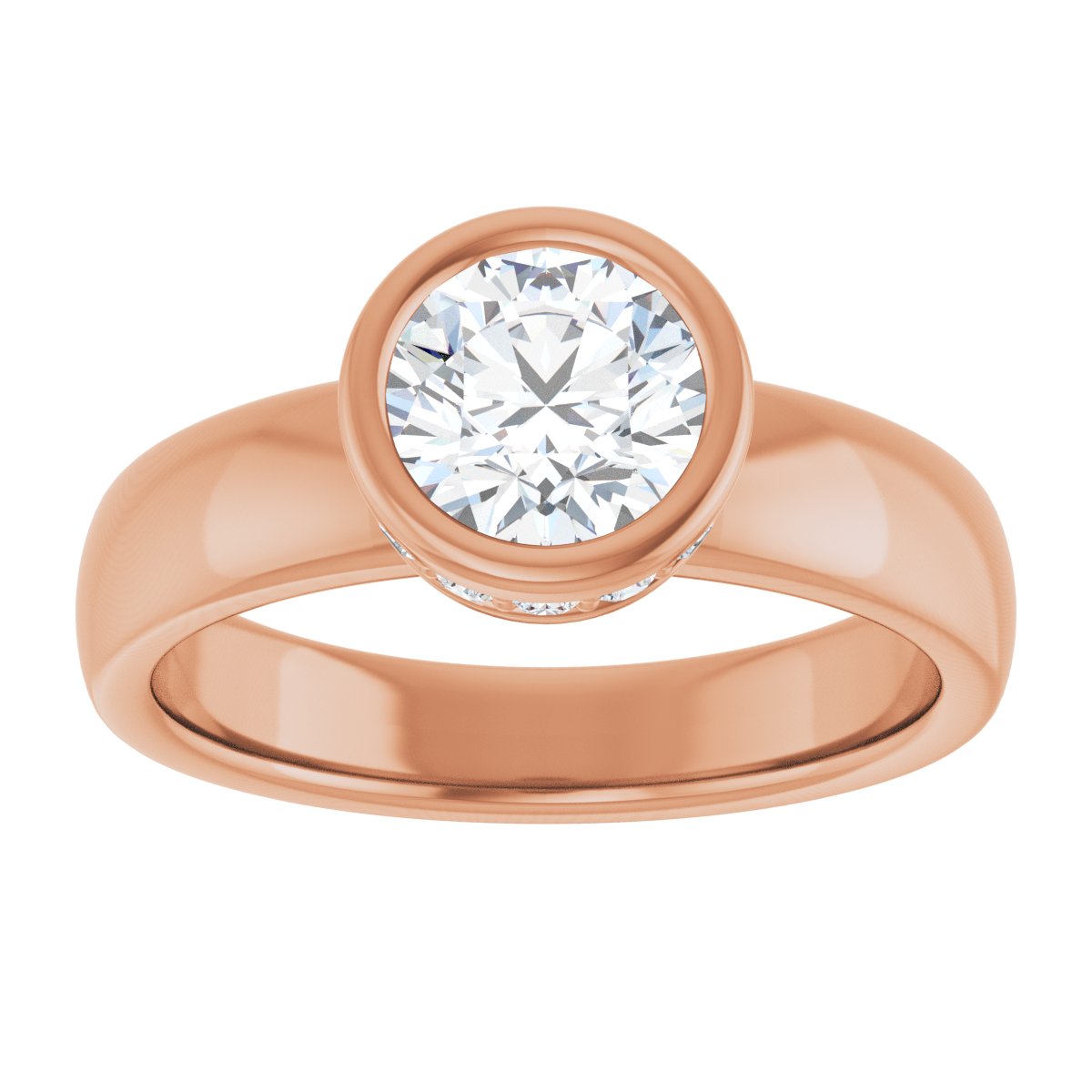 Bezel-Set Engagement Ring