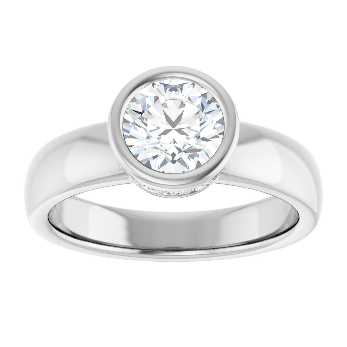 Bezel-Set Engagement Ring