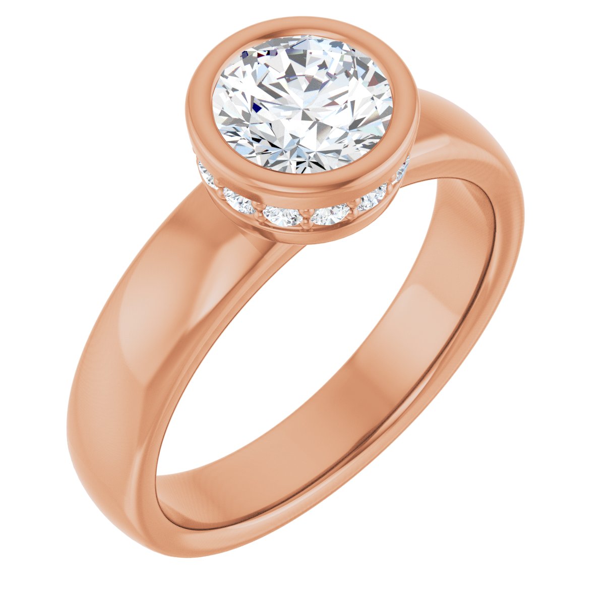 Bezel-Set Engagement Ring