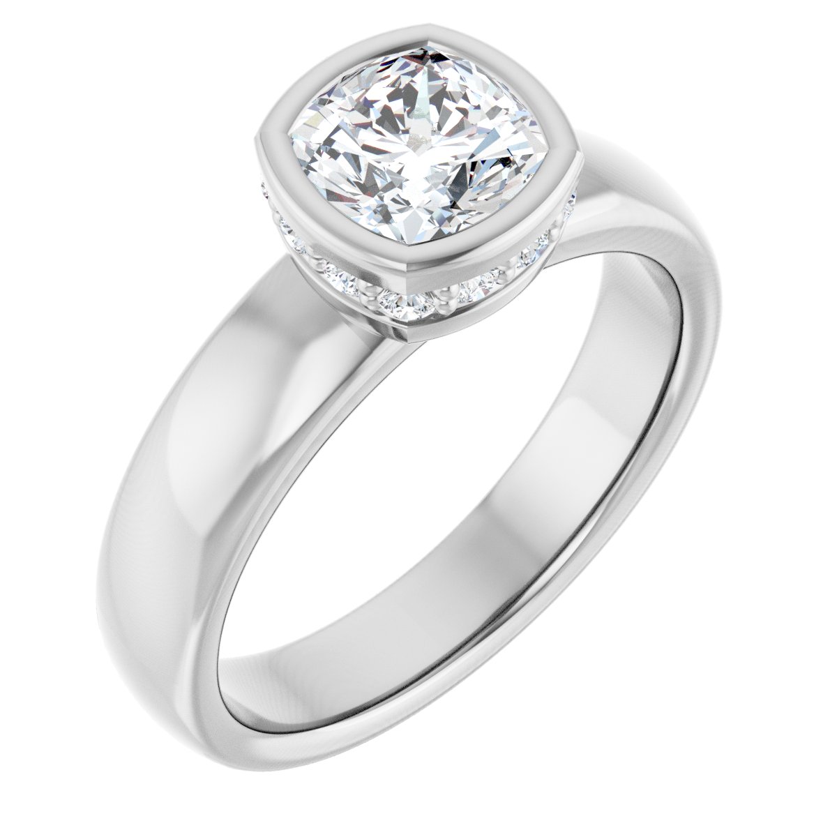 Bezel-Set Engagement Ring