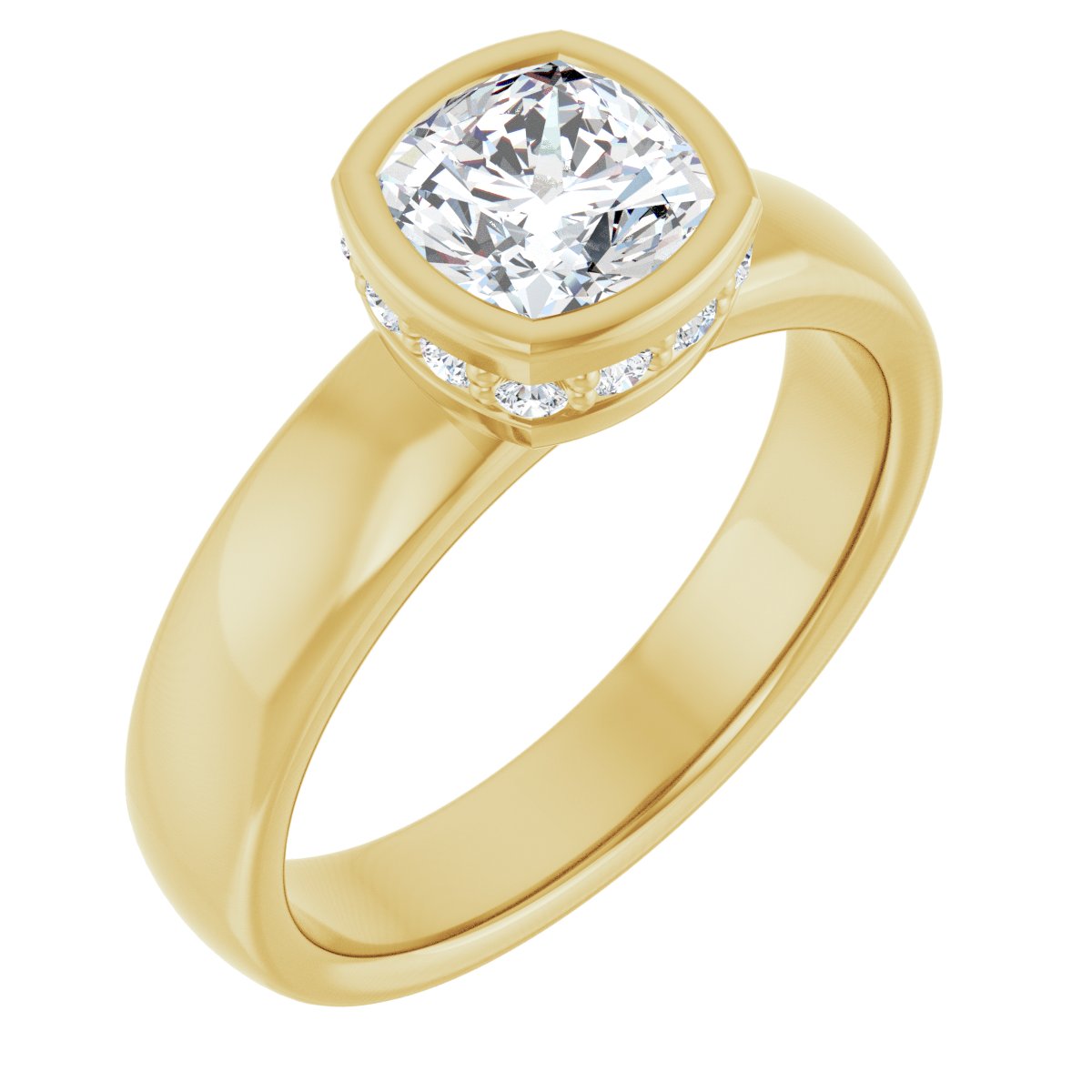 Bezel-Set Engagement Ring
