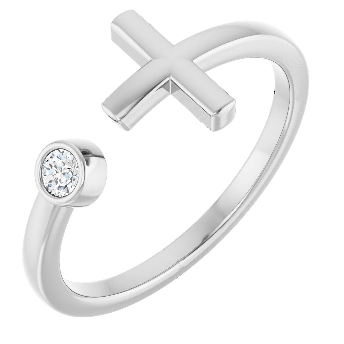 Negative Space Cross Ring