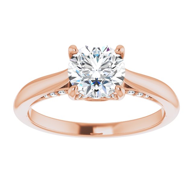 Accented Solitaire Engagement Ring or Band