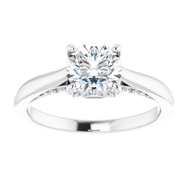Accented Solitaire Engagement Ring or Band