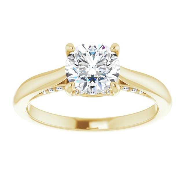 Accented Solitaire Engagement Ring or Band