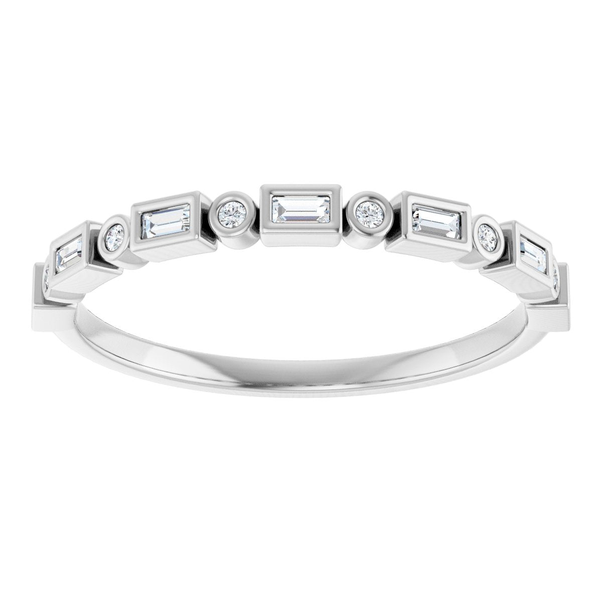 Anniversary Band  - Straight Baguette