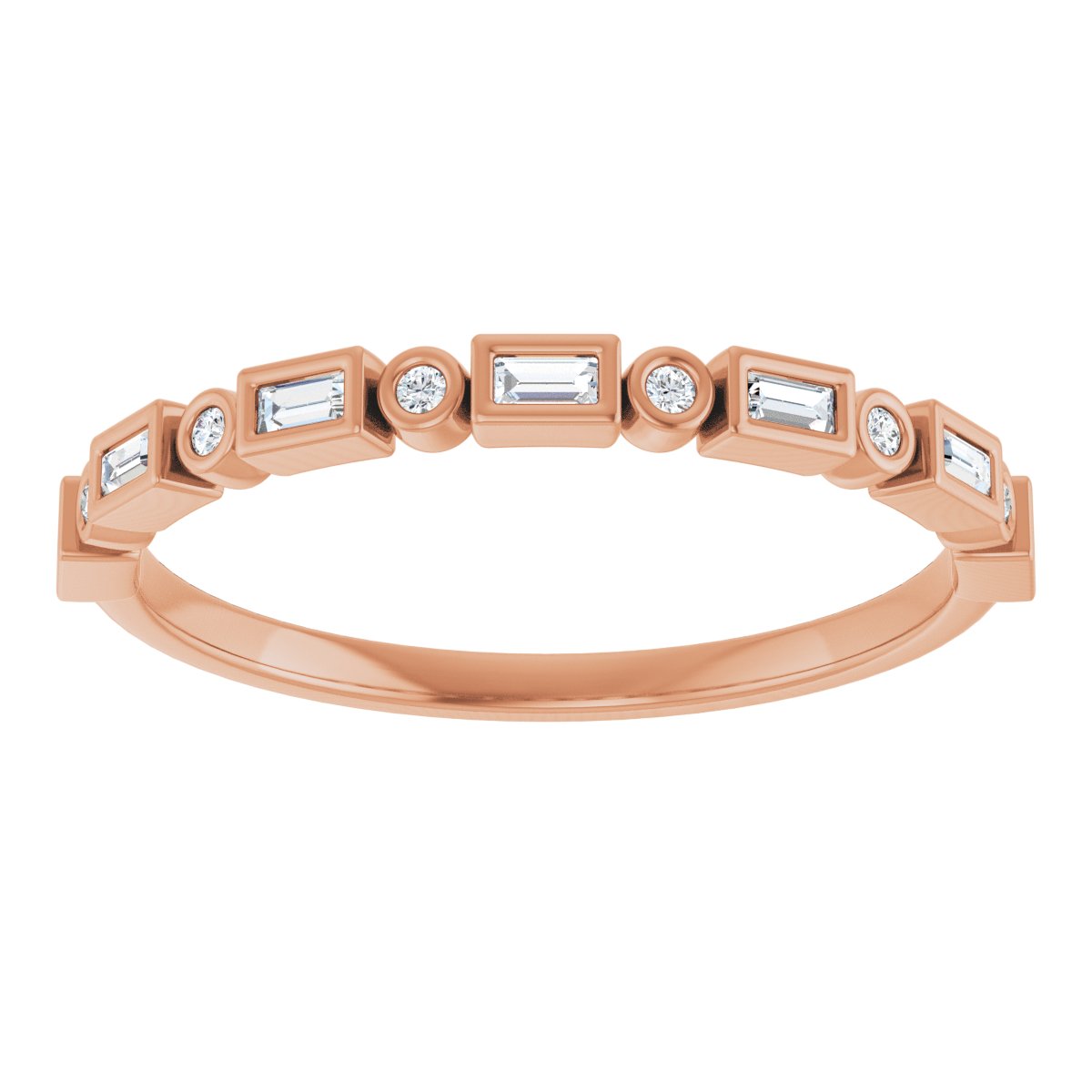 Anniversary Band  - Straight Baguette