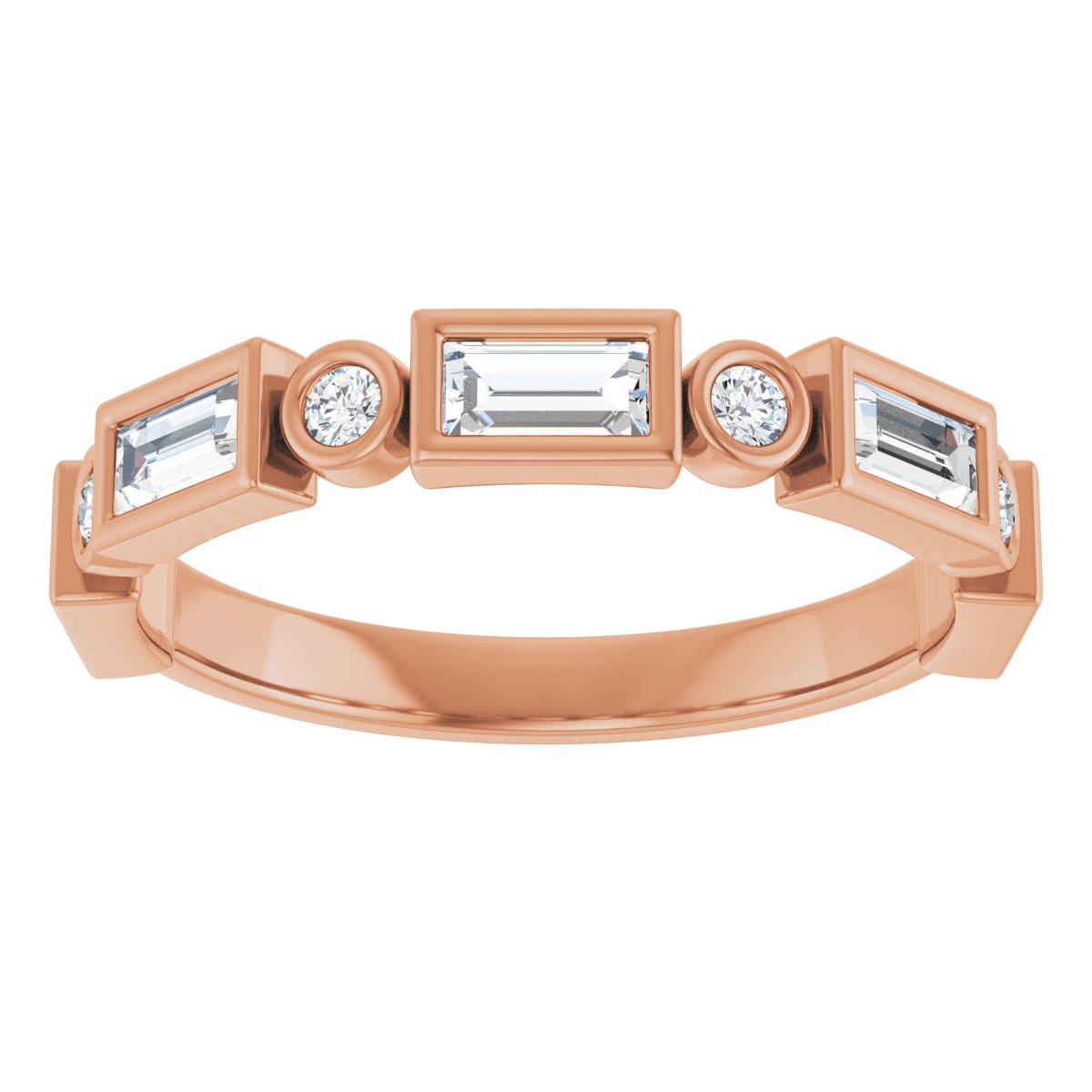 Anniversary Band  - Straight Baguette