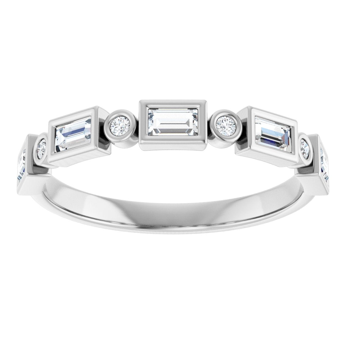 Anniversary Band  - Straight Baguette