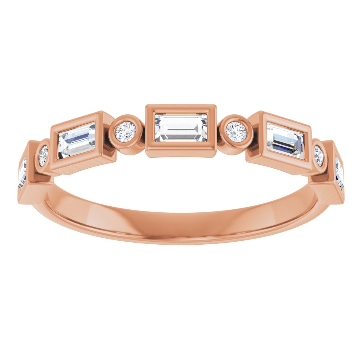 Anniversary Band  - Straight Baguette