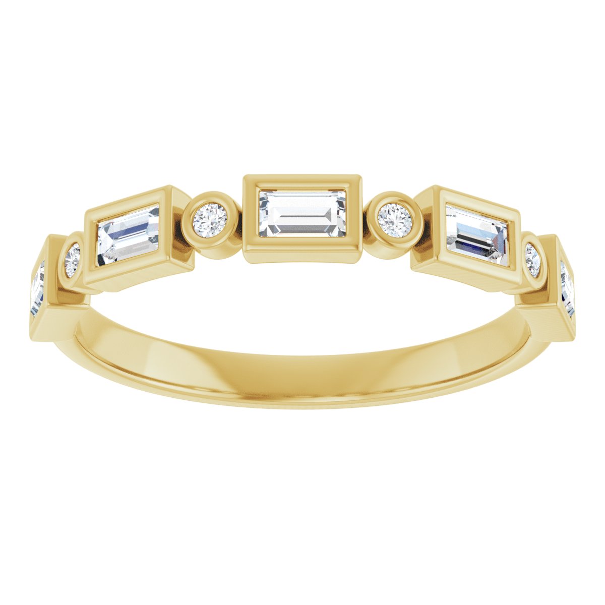 Anniversary Band  - Straight Baguette